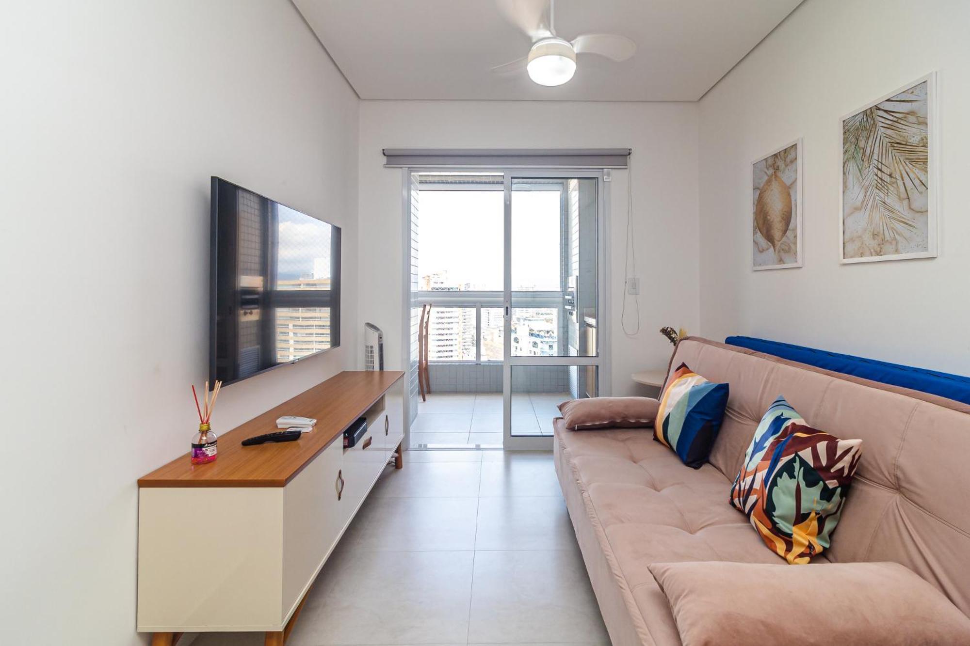 Apto Otima Localizacao A 100M Da Praia, Piscina, Ar Condicionado, Garagem E Portaria 24H Praia Grande  Exteriör bild